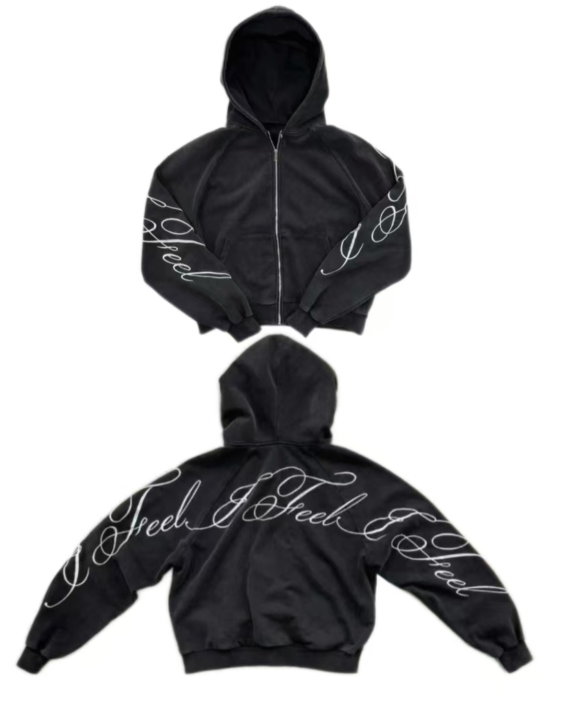 Mens Fashion Zip Up Hoodies - Y2K 原宿ゴシックレタープリントレトロファッション男性と女性パーカーヒップホップパンクスタイル黒特大ジッパースウェット