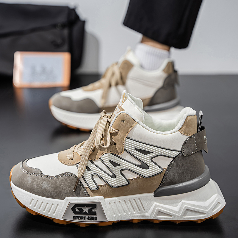 Men'S Fashion Footwear - 厚底トレンド2025新作秋メンズファッションスポーツシューズ男性スリッポンカジュアルスニーカーアウトドア快適レース