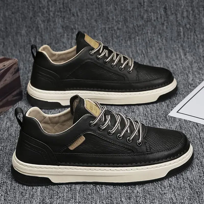 Mens Fashion Zapatos - メンズカジュアルレザーシューズ,メンズカジュアルレザーシューズ,ブラックフラットシューズ,ホワイトオフィスワークシューズ,ファッションブランド,2020