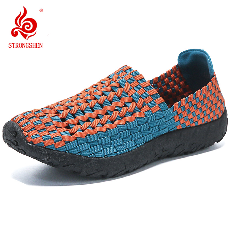 Mens Fashion Zapatos - Strongshen-手作りのメンズカジュアルで通気性のある靴,サマーシューズ,靴ひもなし