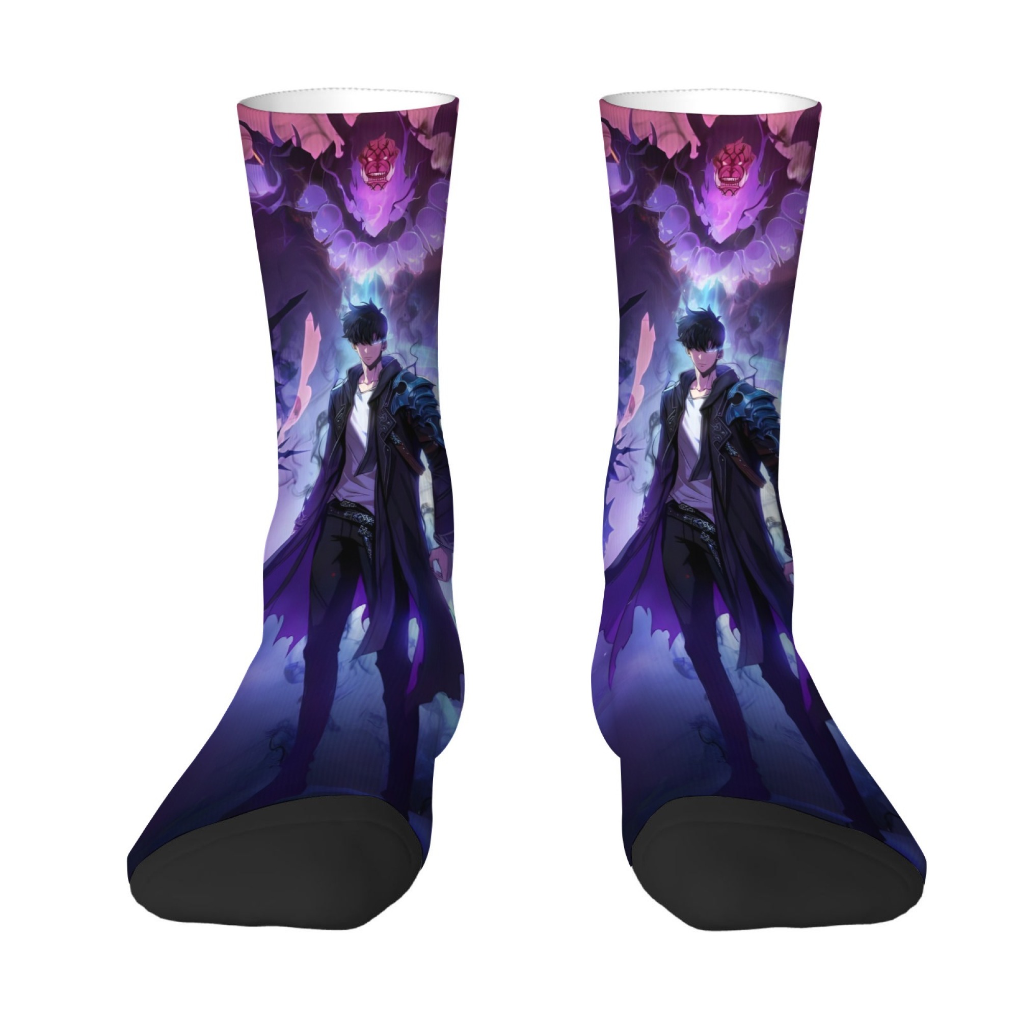 Mens Fashion Style Images - 漫画シャドウスタイルキングプリントメンズソックス悪魔イメージクールでスタイリッシュな暖かいファッショナブルな通気性と快適な靴下