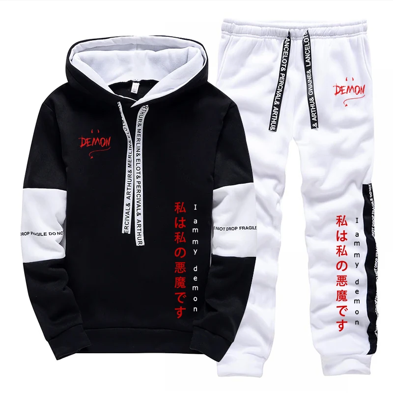 Men'S Fashion 2026 - 2026新作 パーカーとスウェットパンツの2点セット メンズ/レディース デイリーカジュアル スポーツ フード付きアウトフィット