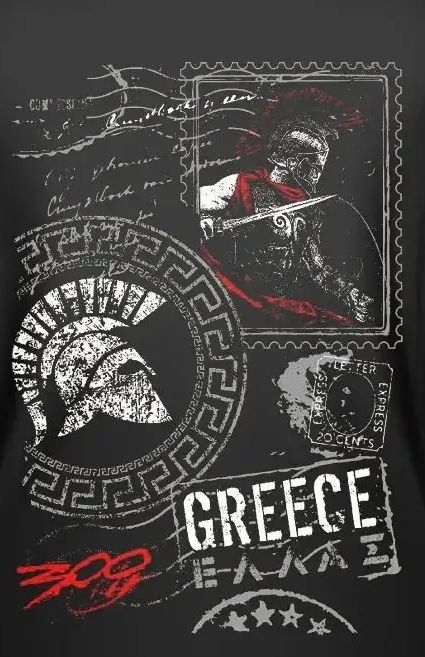 Men'S Fashion Greece - ギリシャ スパルタ 300 ウォリアー T シャツ。
