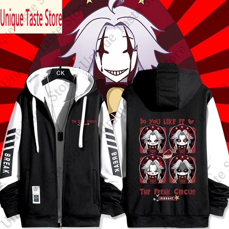 Mens Fashion Zip Up Hoodies - フリークサーカスジッパーパーカー漫画ファッションピエロプリントパーカー厚いパーカー男性女性秋ジップアップスウェットシャツジャケット