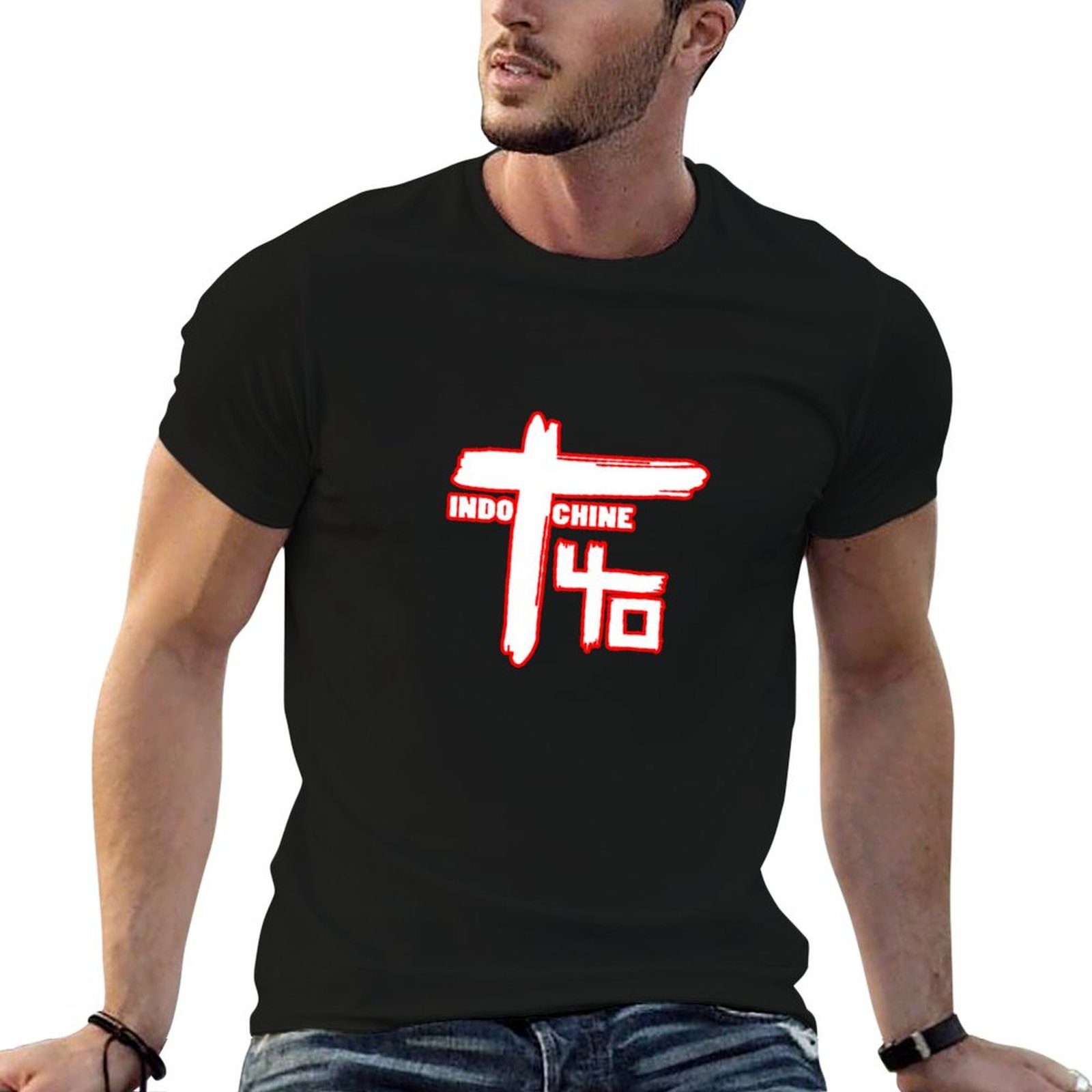Men'S Fashion Genres - ベスト・オブ・インドシーヌ バンドロゴ3 エクセルナ ジャンル ロック、ニューウェーブ エッセンシャルTシャツ