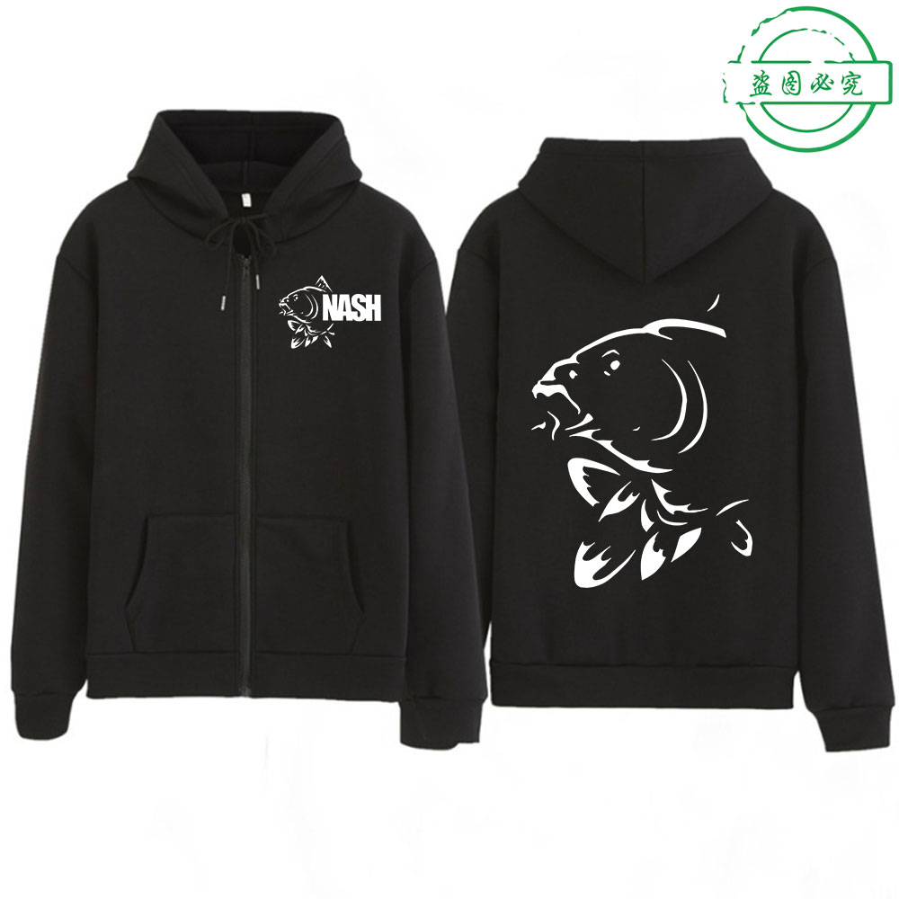 面白い釣り人鯉魚漁師スポーツジッパーパーカー男性女性服プルオ - Mens Fashion Zip Up Hoodies のレビューと価格