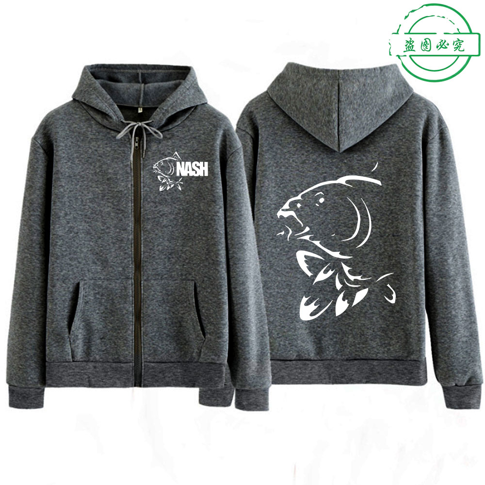 面白い釣り人鯉魚漁師スポーツジッパーパーカー男性女性服プルオ - Mens Fashion Zip Up Hoodies のレビューと価格