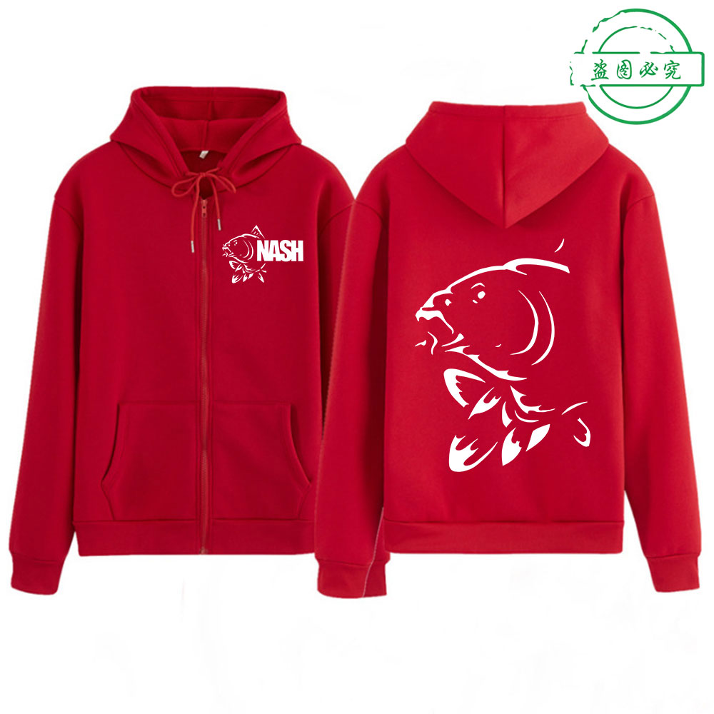 面白い釣り人鯉魚漁師スポーツジッパーパーカー男性女性服プルオ - Mens Fashion Zip Up Hoodies のレビューと価格