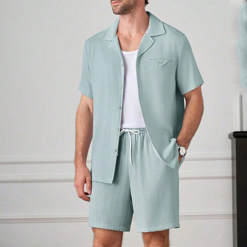 2026年夏 メンズカジュアルスポーツ 無地スーツ 半袖シャ - Men'S Fashion 2026 のレビューと価格
