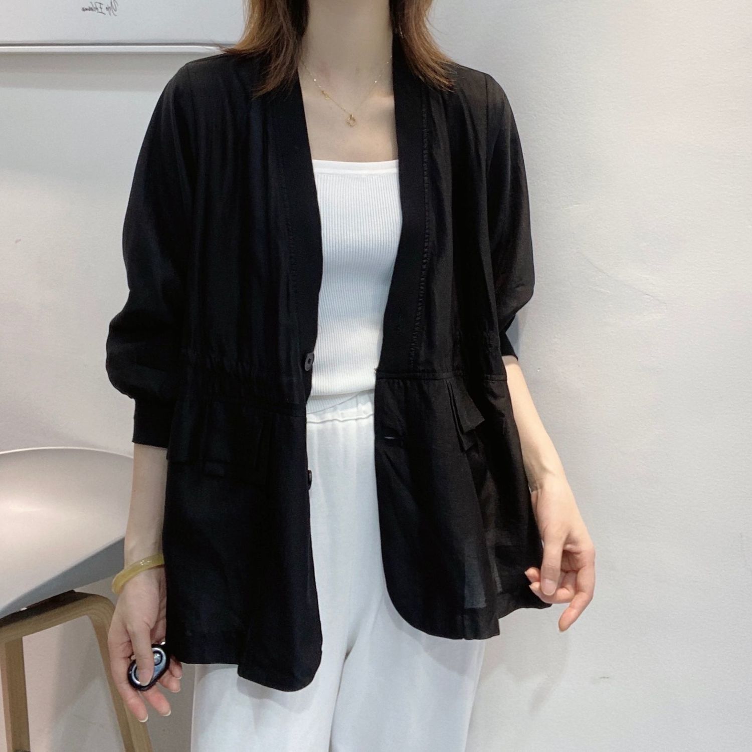 女性用Vネックのラージサイズのジャケット,フェミニンな夏のカ - Men'S Fashion Zip Sweater のレビューと価格