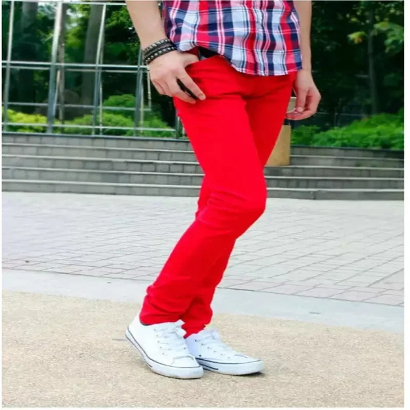 ホットファッション夏固体綿ジーンズ男性赤ティーンエイジャーパ - Men'S Fashion Vest With Jeans のレビューと価格