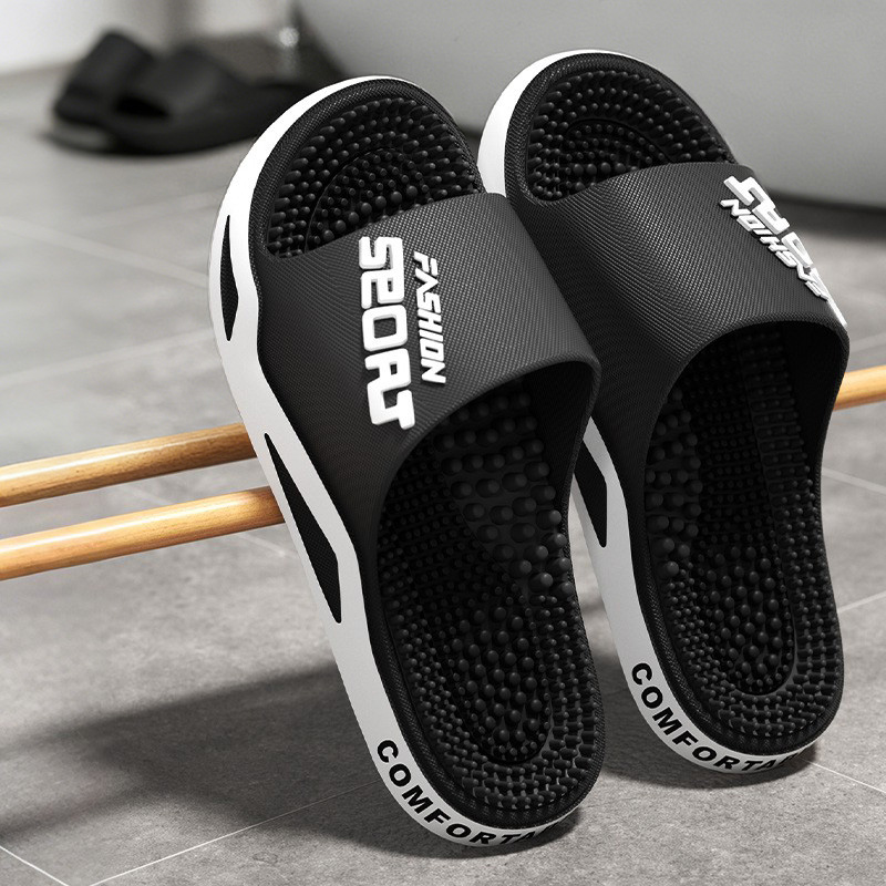 新しいメンズスリッパ、マッサージスリッパ、夏用フラットサンダ - Men'S Fashion Footwear のレビューと価格