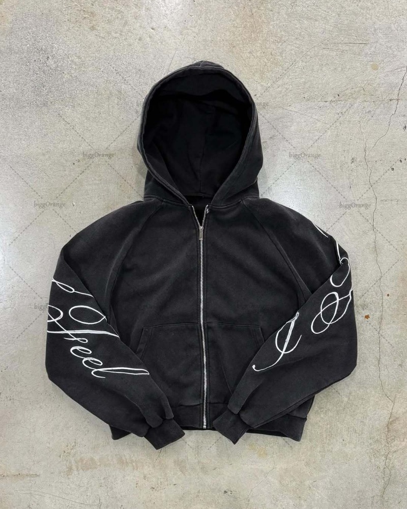 Y2K 原宿ゴシックレタープリントレトロファッション男性と女 - Mens Fashion Zip Up Hoodies のレビューと価格