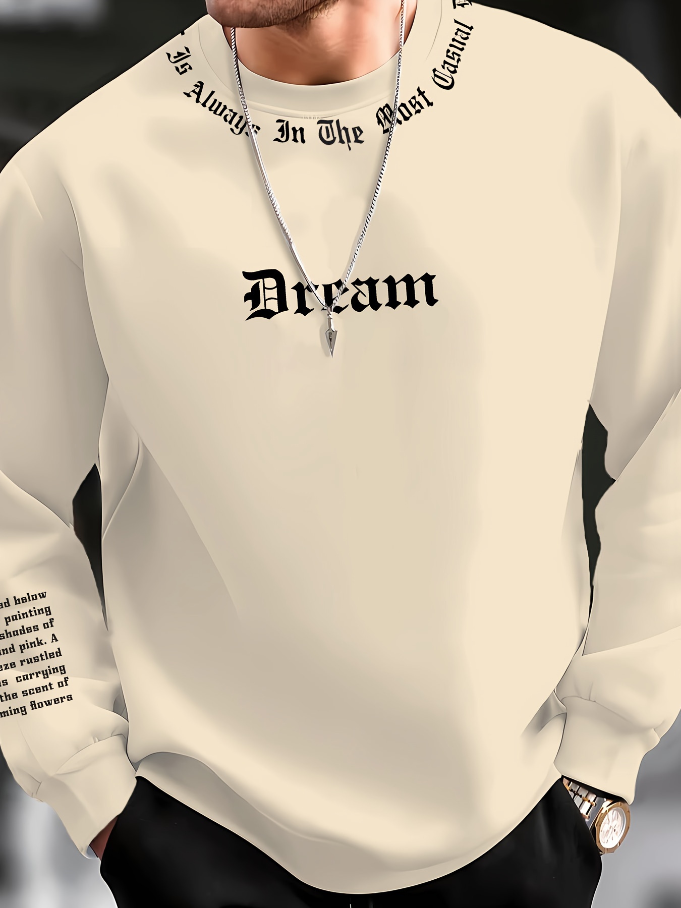 2026秋冬メンズラウンドネックレタープリントスウェットシャ - Men'S Fashion 2026 のレビューと価格