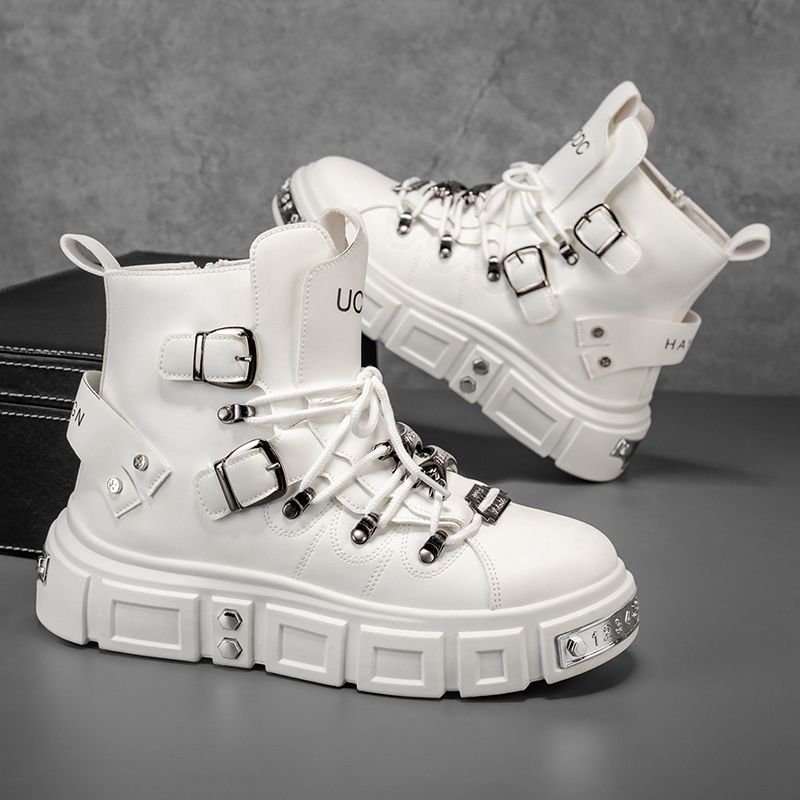オリジナルブランドブーツ男性用パンクプラットフォームレッドト - Men'S Fashion Footwear のレビューと価格