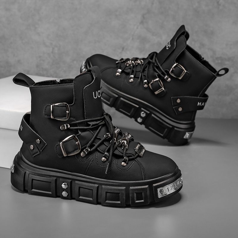 オリジナルブランドブーツ男性用パンクプラットフォームレッドト - Men'S Fashion Footwear のレビューと価格