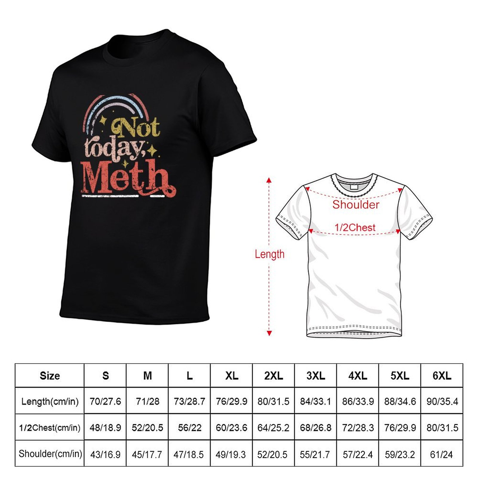 Not Today Meth AA NA リカバリー Tシャ - Men'S Fashion Today のレビューと価格