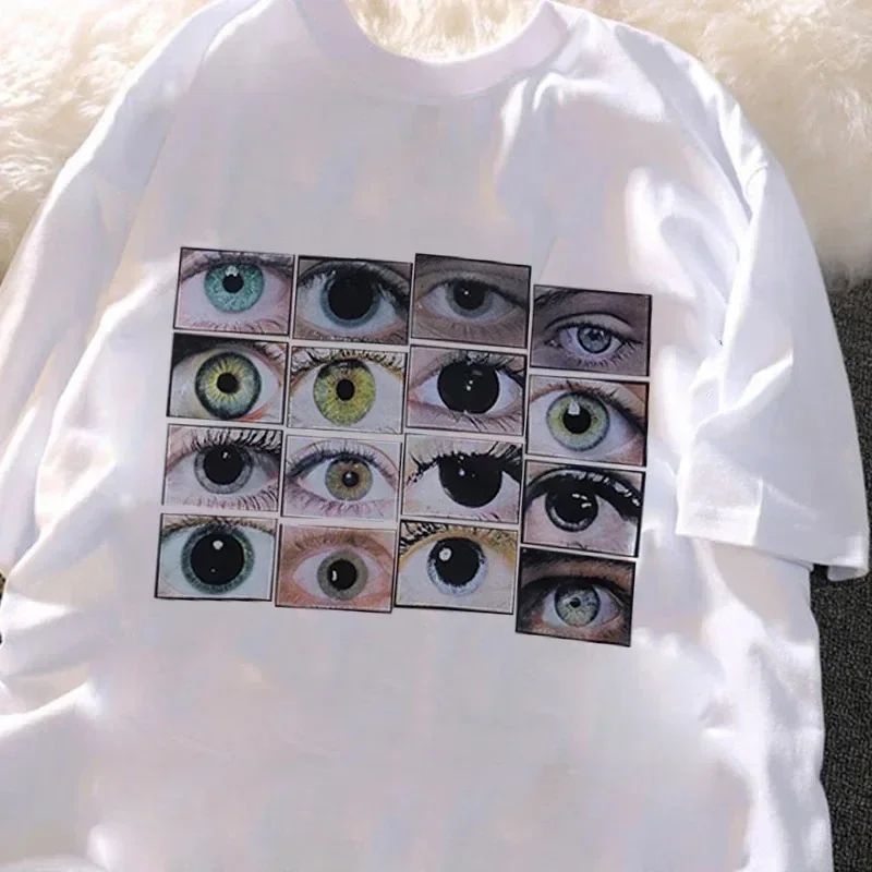 目プリント原宿 Y2K Tシャツヒップホップストリートドレス - Mens Fashion Dress Shirts のレビューと価格