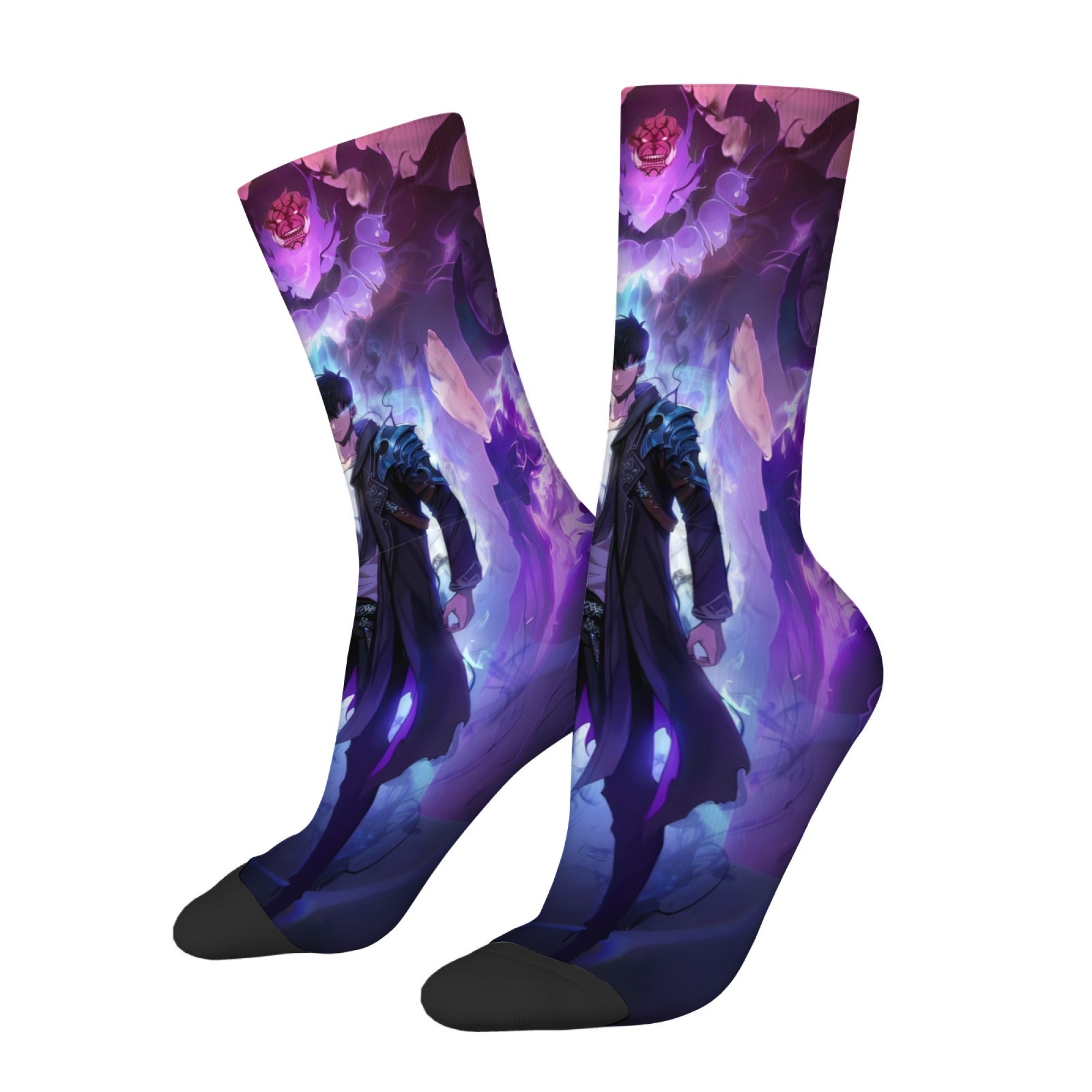 漫画シャドウスタイルキングプリントメンズソックス悪魔イメージ - Mens Fashion Style Images のレビューと価格