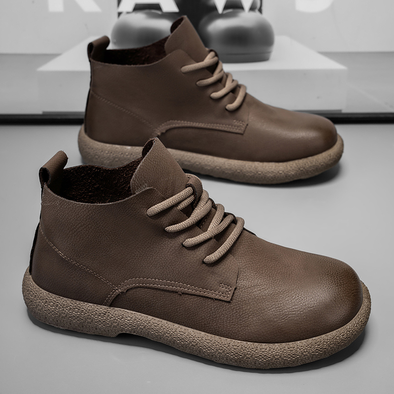 メンズ アンクルブーツ ブラウン ショートブーツ 高級靴 パ - Men'S Fashion Footwear のレビューと価格