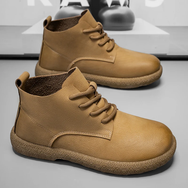 メンズ アンクルブーツ ブラウン ショートブーツ 高級靴 パ - Men'S Fashion Footwear のレビューと価格