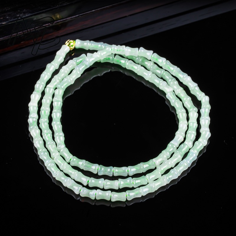 新しい本物の天然良質な翡翠竹のブレスレットネックレス、彫刻チ - Men'S Fashion Jewelry のレビューと価格