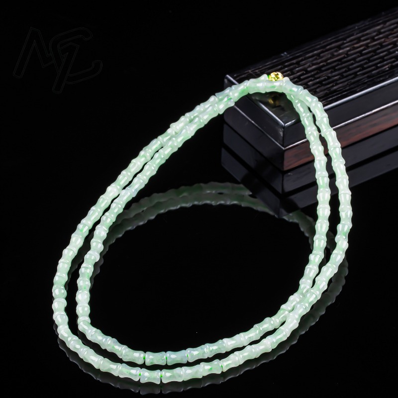 新しい本物の天然良質な翡翠竹のブレスレットネックレス、彫刻チ - Men'S Fashion Jewelry のレビューと価格