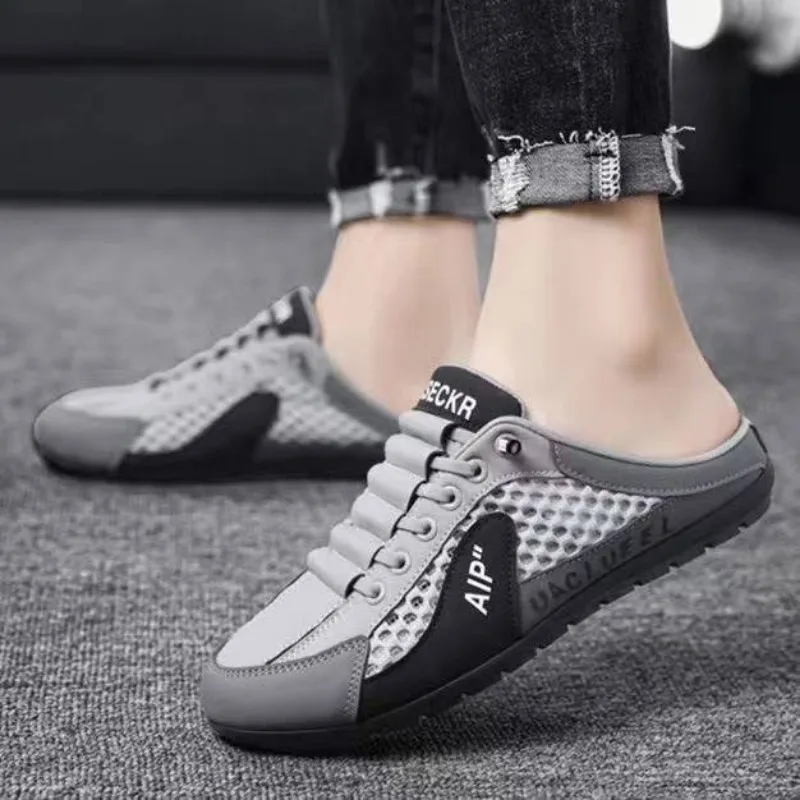 メンズファッションソフトソールハーフスリッパ夏の男性トレンデ - Mens Fashion Zapatos のレビューと価格