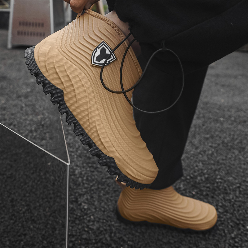 メンズレインシューズファッション防水滑り止めレインブーツ冬シ - Mens Fashion Zapatos のレビューと価格