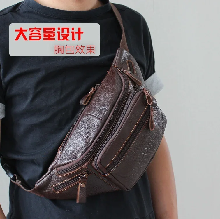 本物の牛革ウエストバッグ男性おかしいパックベルトバッグ電話ポ - Leather Belt Braided のレビューと価格