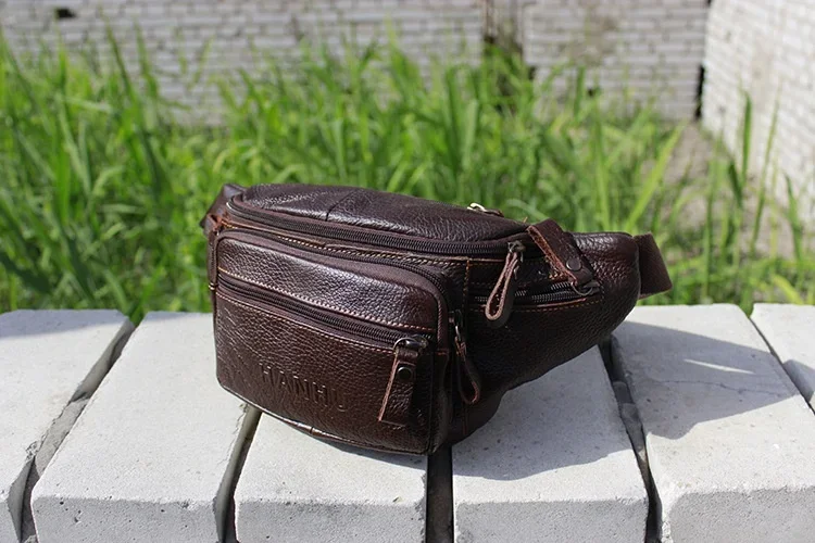 本物の牛革ウエストバッグ男性おかしいパックベルトバッグ電話ポ - Leather Belt Braided のレビューと価格