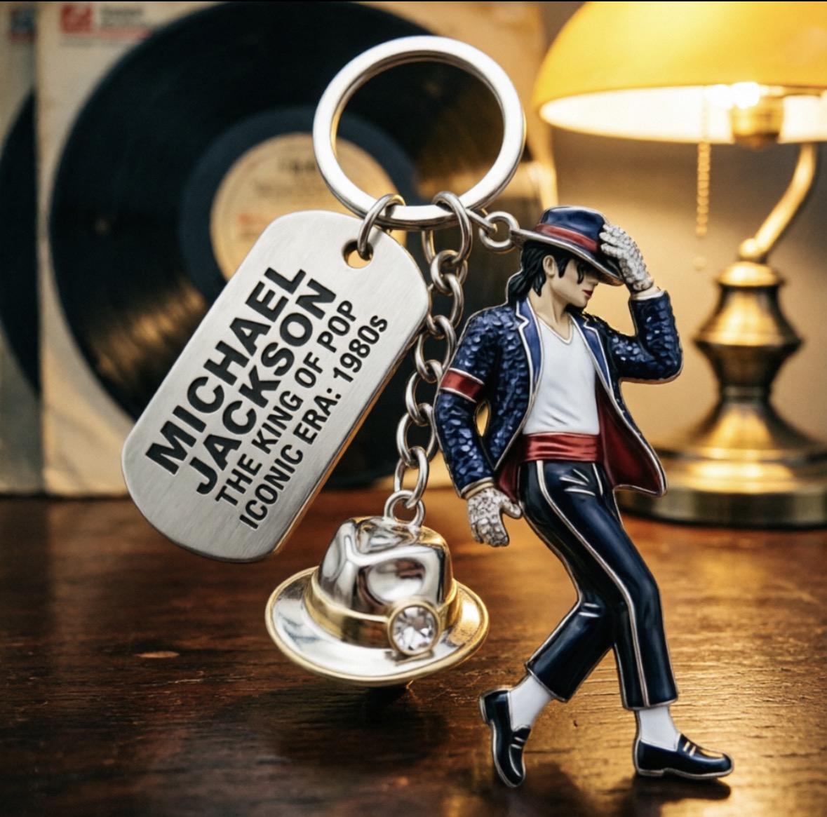 マイケル・ジャクソンキーホルダー、クラシックダンスキングペン - Men'S Fashion Jewelry のレビューと価格
