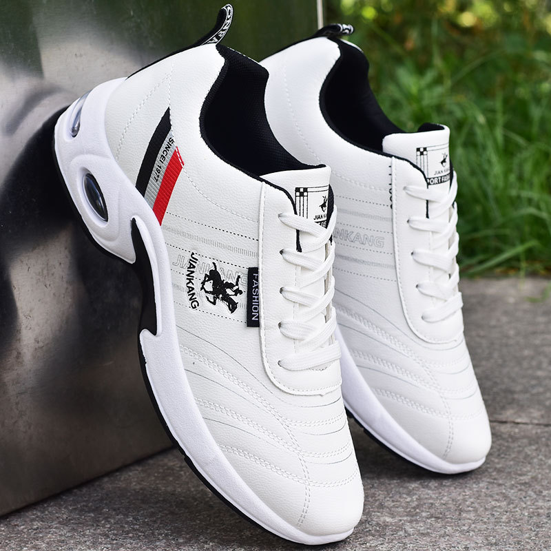 メンズ多用途レザースニーカー,滑り止めランニングシューズ,ア - Mens Fashion Zapatos のレビューと価格