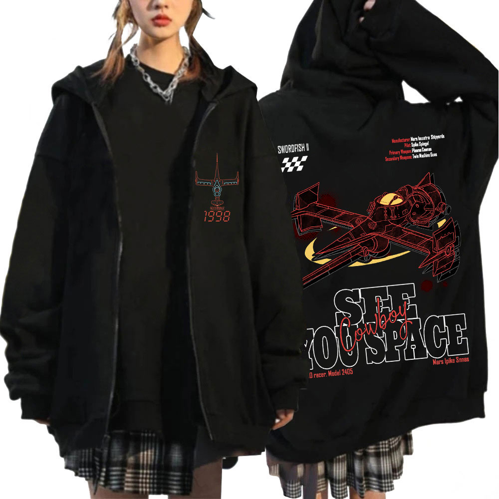 マンガカウボーイビバップスパイクシュピーゲルジップアップパー - Mens Fashion Zip Up Hoodies のレビューと価格