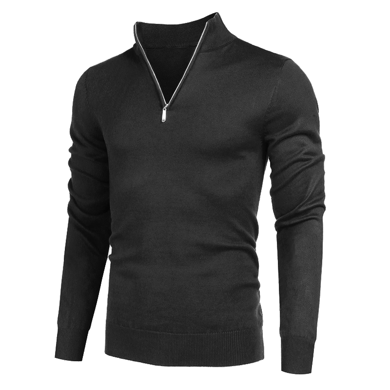 秋メンズタートルネックストリート長袖プルオーバーセーター暖か - Men'S Fashion Zip Sweater のレビューと価格