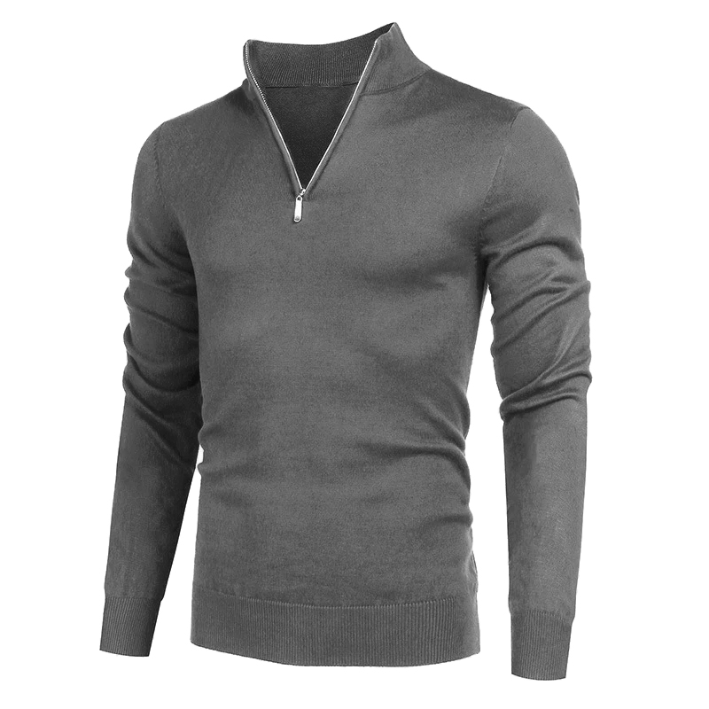 秋メンズタートルネックストリート長袖プルオーバーセーター暖か - Men'S Fashion Zip Sweater のレビューと価格