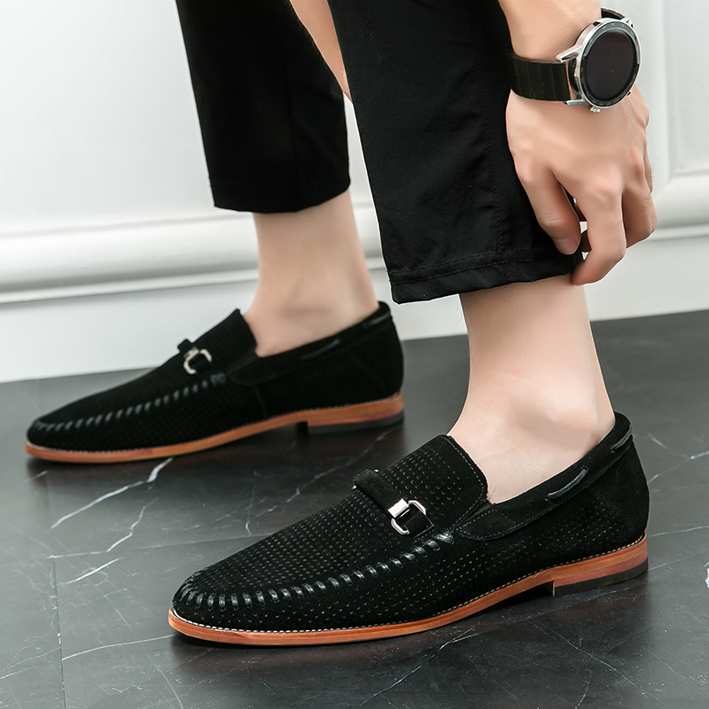 メンズシューズ夏本革ローファーファッションスリッポン男性靴高 - Men'S Fashion Footwear のレビューと価格