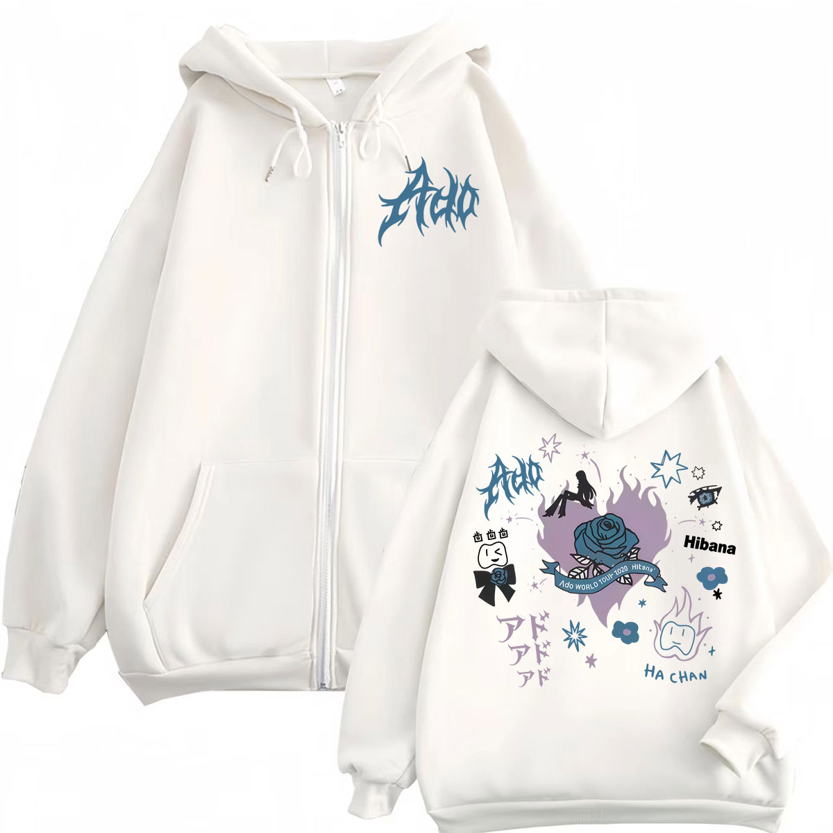 歌手アド火花ワールドツアー 2025 ジッパーパーカー原宿和 - Mens Fashion Zip Up Hoodies のレビューと価格
