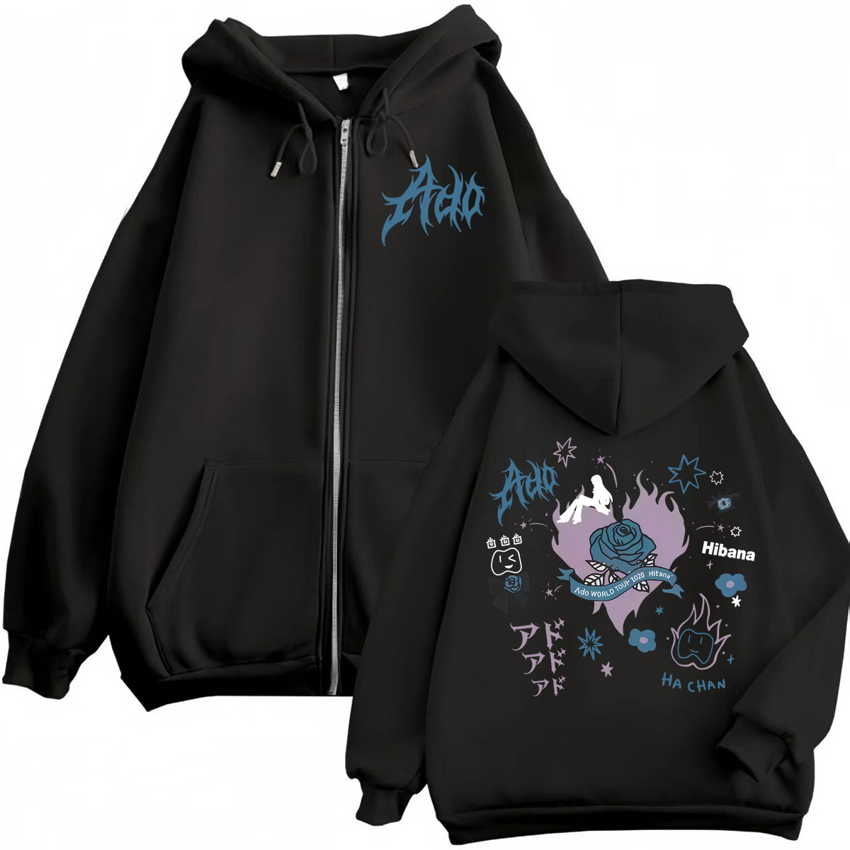 歌手アド火花ワールドツアー 2025 ジッパーパーカー原宿和 - Mens Fashion Zip Up Hoodies のレビューと価格