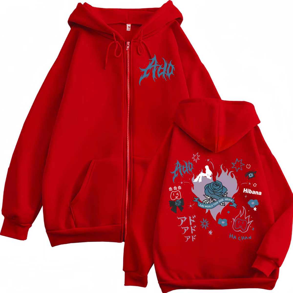 歌手アド火花ワールドツアー 2025 ジッパーパーカー原宿和 - Mens Fashion Zip Up Hoodies のレビューと価格