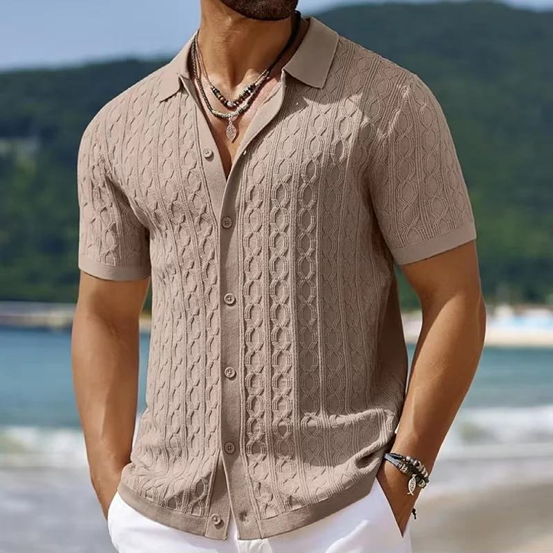 Summe 刺繍メンズ半袖ファッションニットシャツ 2025 - Men'S Fashion Zip Sweater のレビューと価格