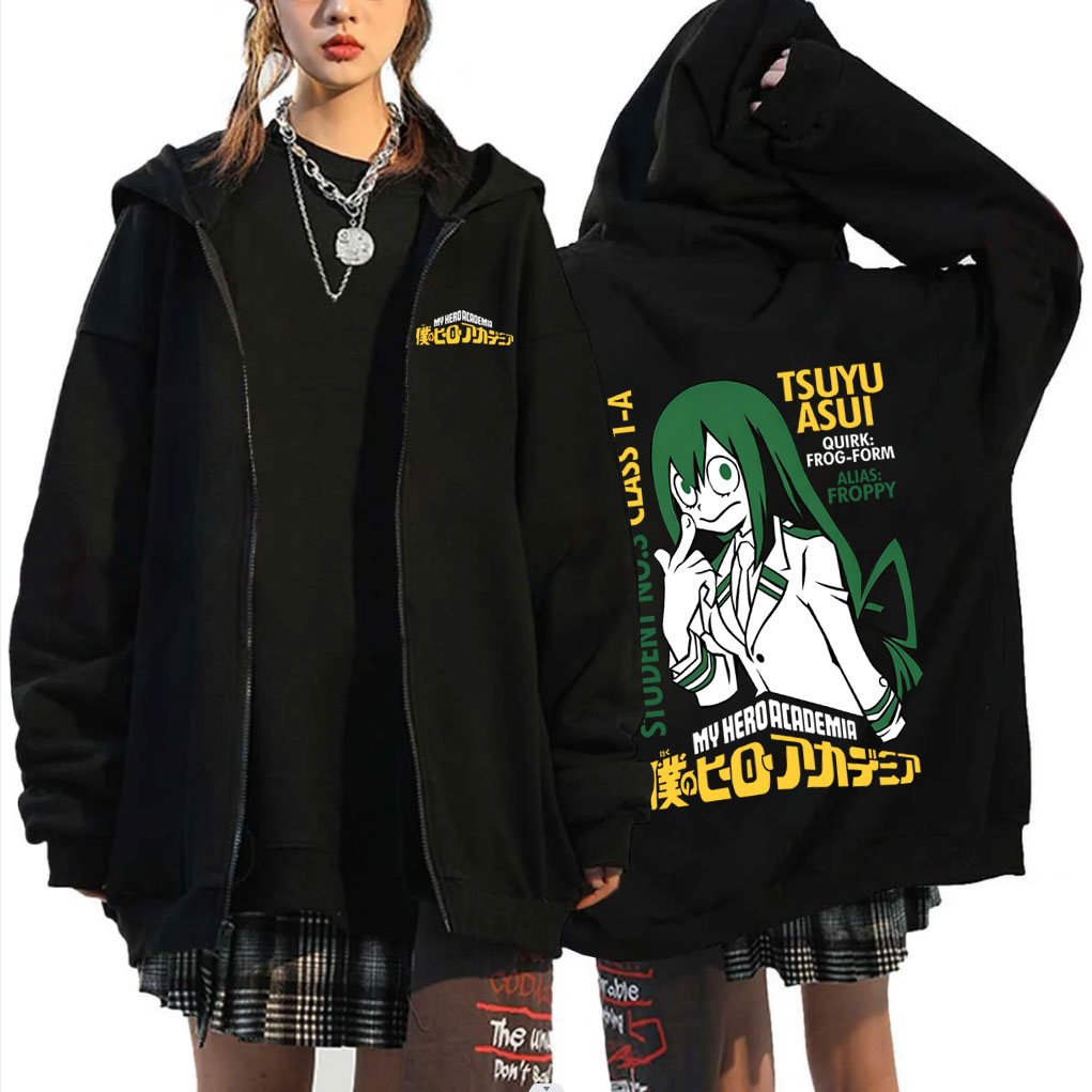アニメ僕のヒーローアカデミア つゆあすい ジップアップパーカ - Mens Fashion Zip Up Hoodies のレビューと価格