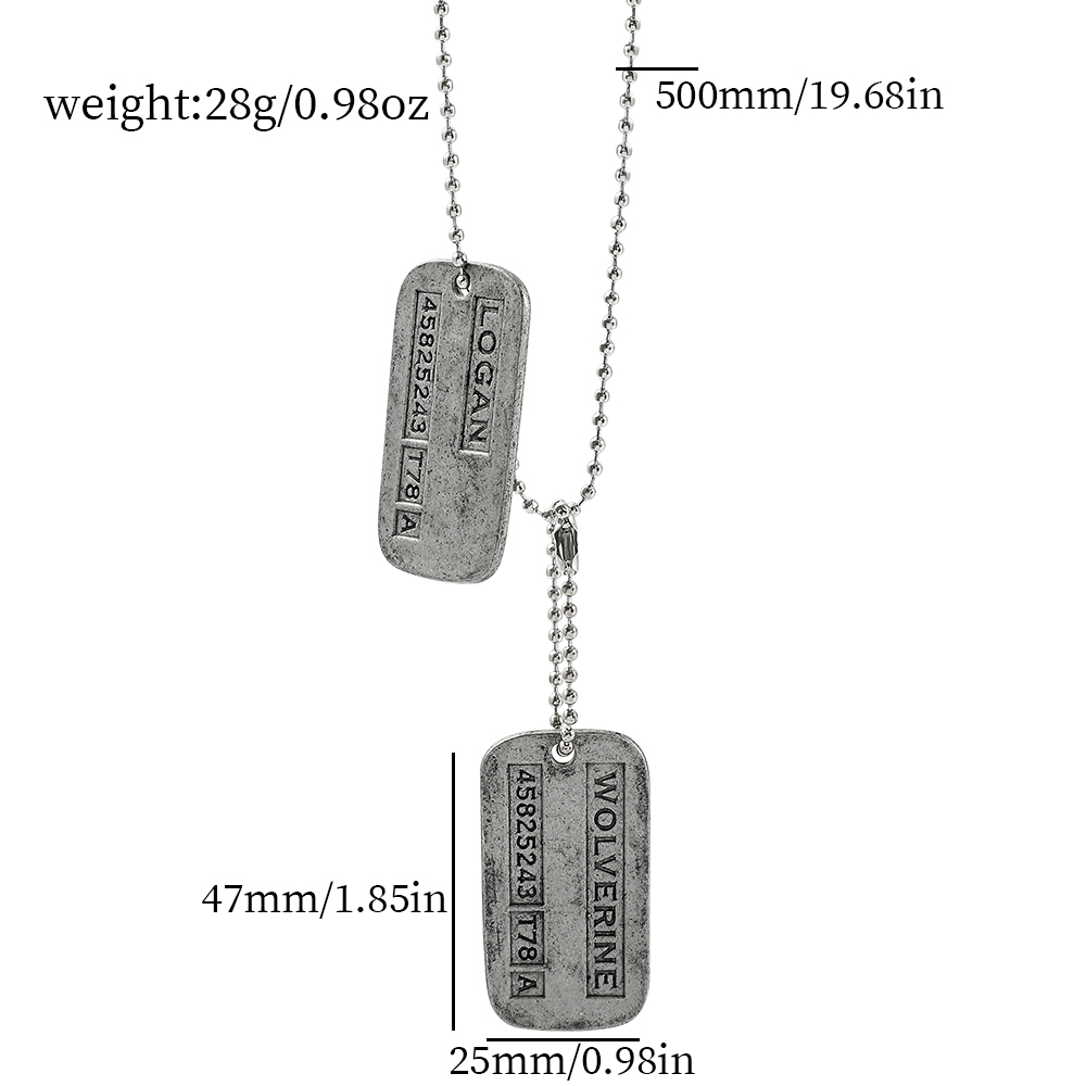 X-メン ウルヴァリン ミリタリーカードネックレス - ファ - Men'S Fashion Jewelry のレビューと価格
