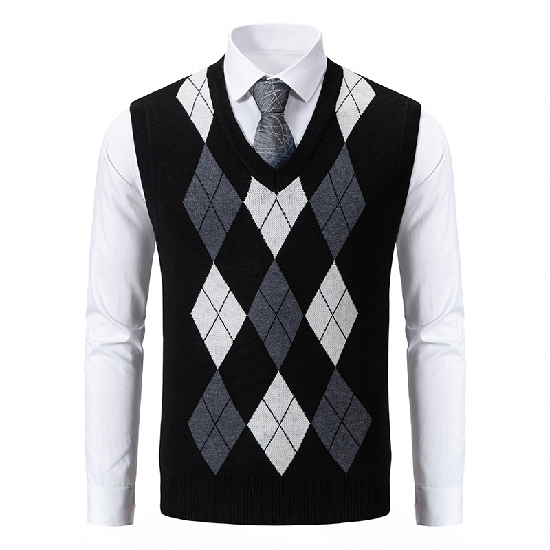 メンズソフトセーターベスト春秋ノースリーブニットプルオーバー - Men'S Fashion Zip Sweater のレビューと価格