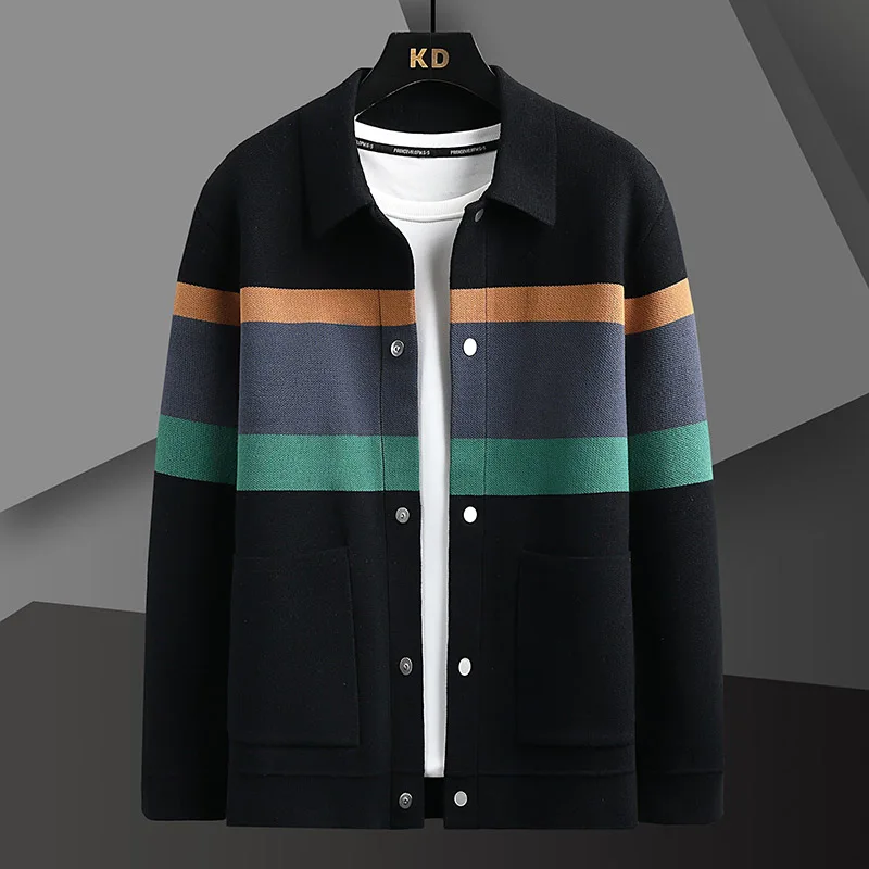 2024 秋冬新ファッションニットカーディガンコートメンズマ - Men'S Fashion Zip Sweater のレビューと価格