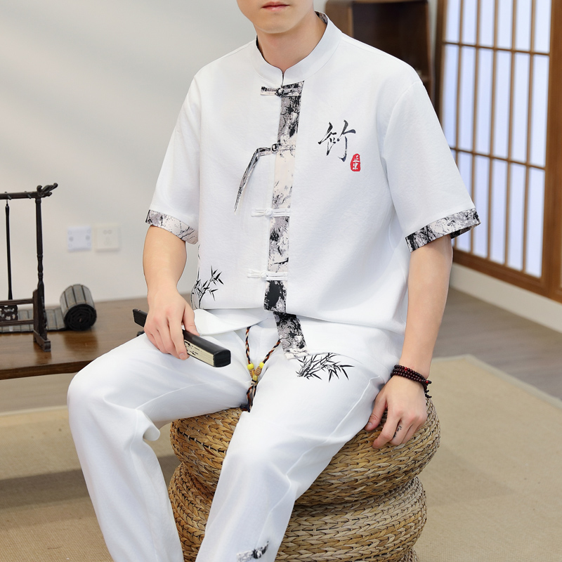 2026年春 メンズカジュアルセット 中華風シャツ+パンツ  - Men'S Fashion 2026 のレビューと価格