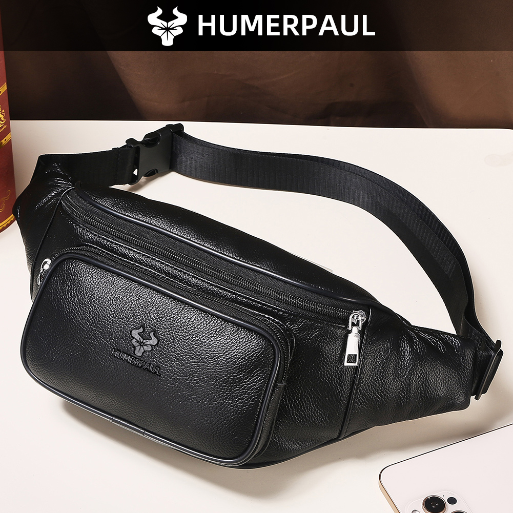 HUMERPAUL メンズウエストファニーパック 牛革 クラ - Leather Belt Braided のレビューと価格