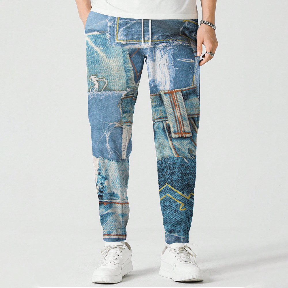 新しいユニセックスジーンズ 3D プリント因果服ファッション - Jeans Pants Fashion Men のレビューと価格
