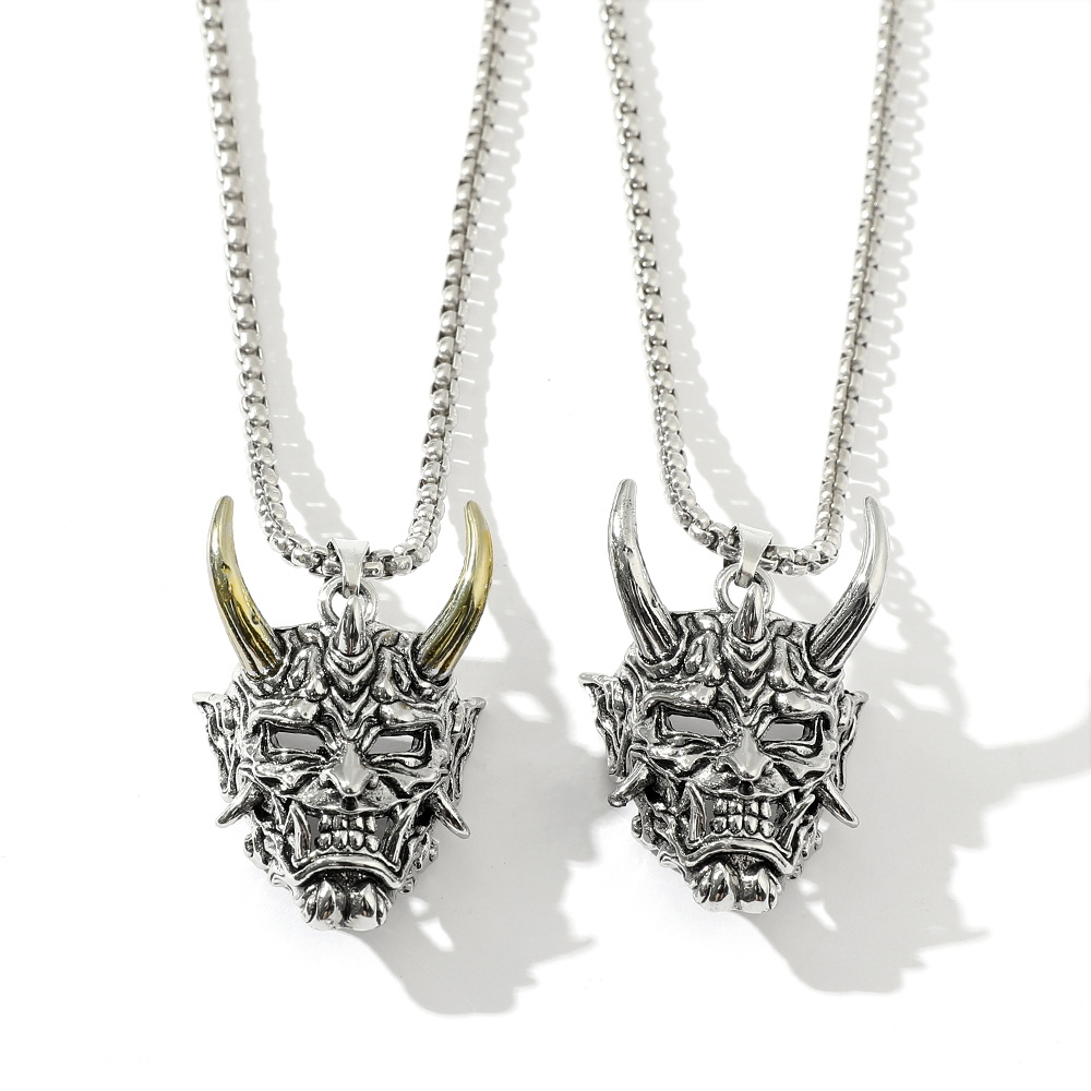 ハンサムラスカルゴーストマスクペンダントネックレスゴールド& - Men'S Fashion Jewelry のレビューと価格