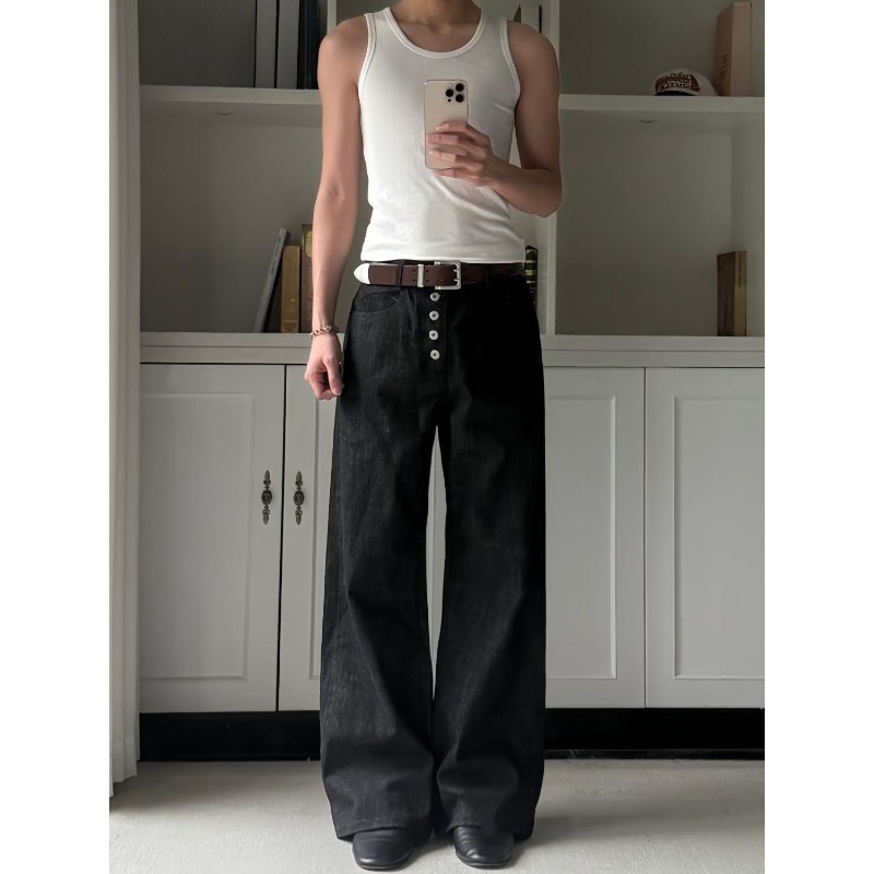 メンズジーンズ原宿夏レタープリントデニムパンツヒップホップハ - Jeans Pants Fashion Men のレビューと価格